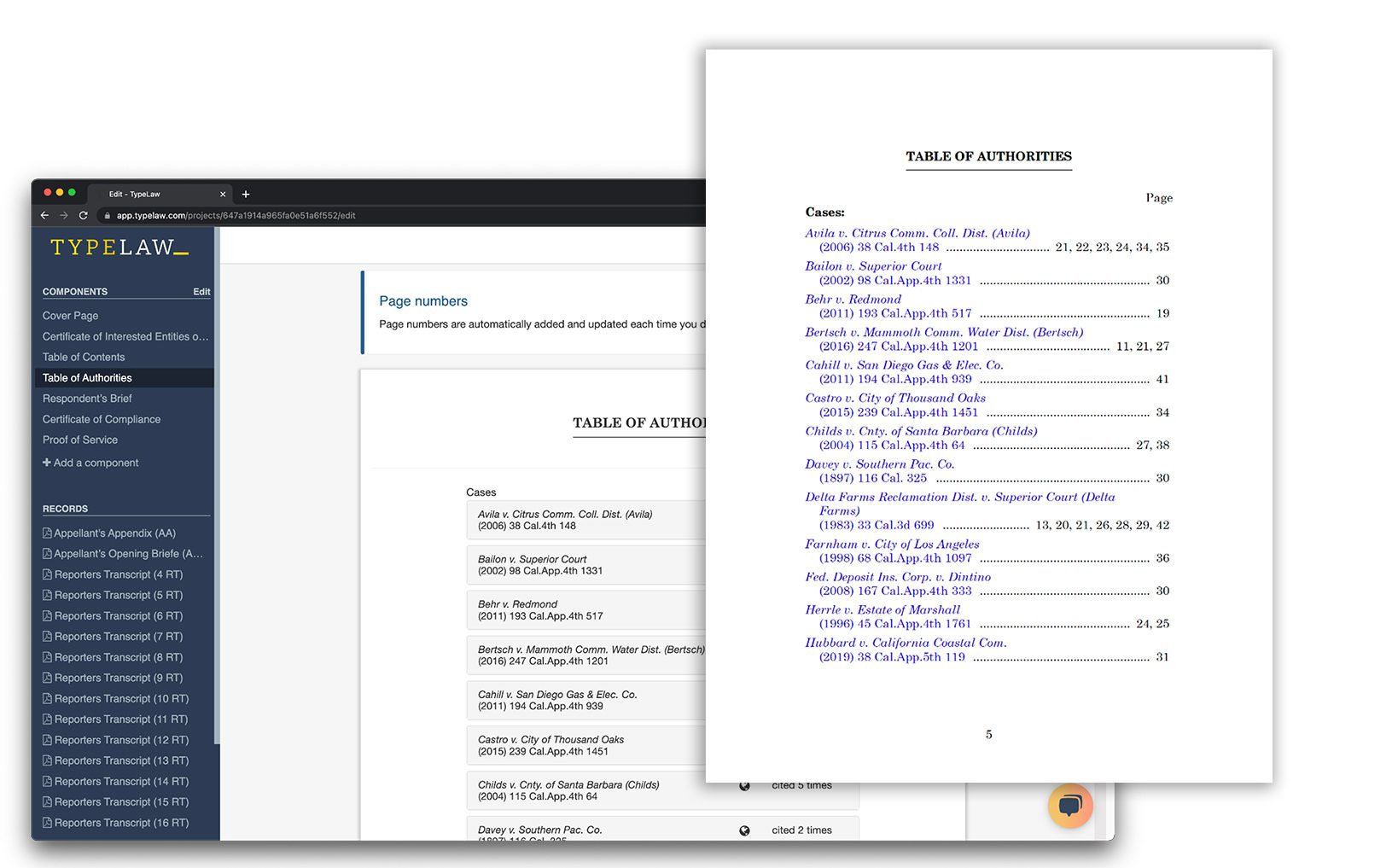 table screenshot