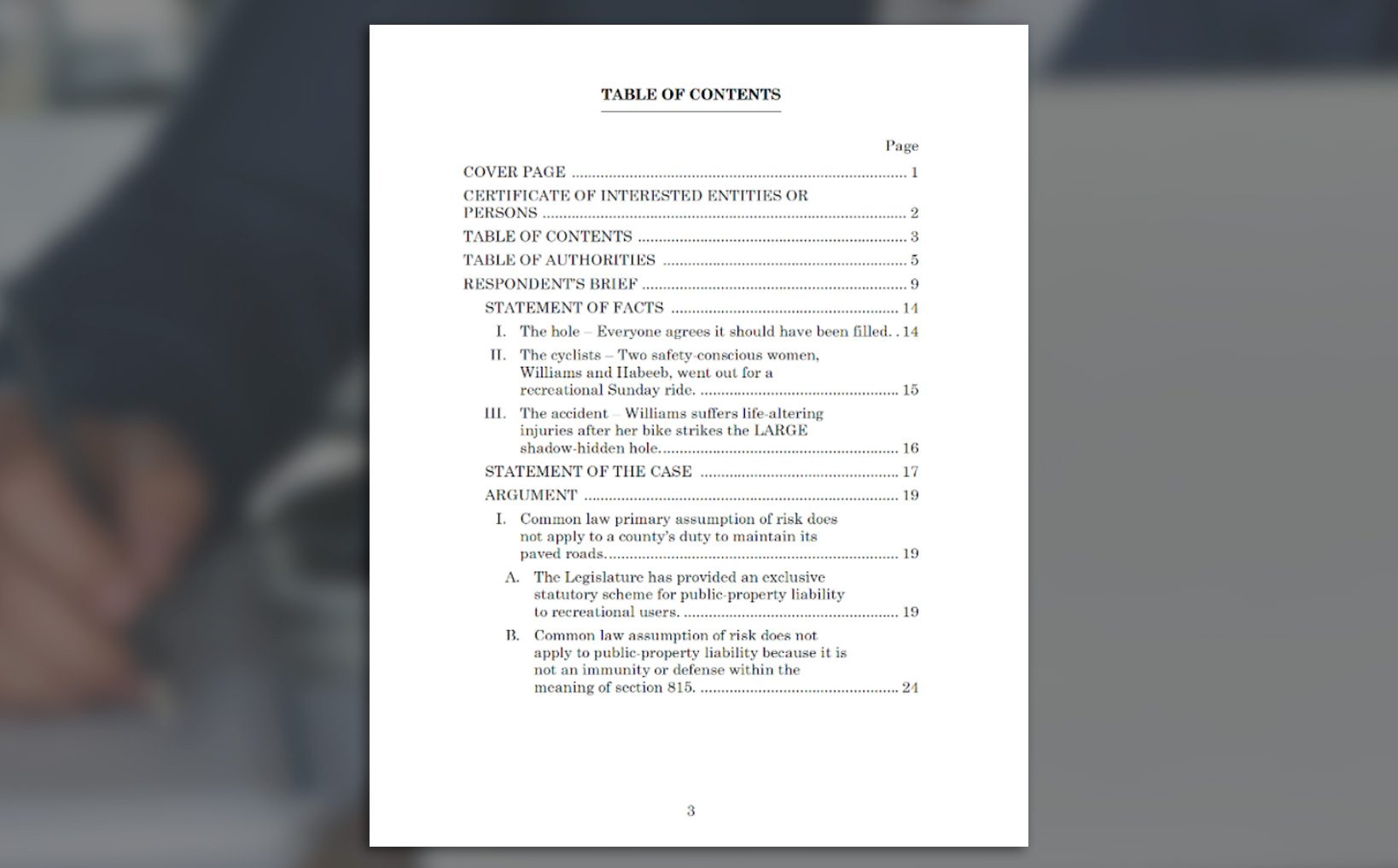 toc table of contents